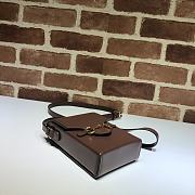 Gucci Horsebit 1955 Mini Bag In Wine 625615 Size 11.5x17x4cm - 2