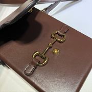 Gucci Horsebit 1955 Mini Bag In Wine 625615 Size 11.5x17x4cm - 4