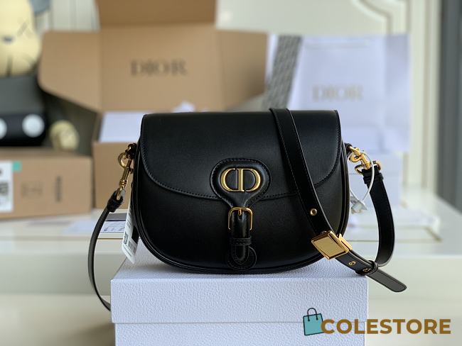 Dior Bobby Bag In Black Grained Caflskin M8010 Size 18x14x5cm - 1