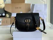 Dior Bobby Bag In Black Grained Caflskin M8010 Size 18x14x5cm - 1