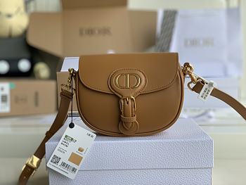 Dior Bobby Bag In Brown Leather M8010 Size 18x14x5cm