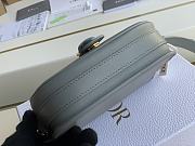 Dior Bobby Bag In Blue Grey Leather M8010 Size 18x14x5cm - 6