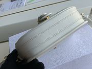 Dior Bobby Bag In White Leather M8010 Size 18x14x5cm - 6