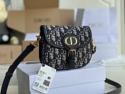 Dior Bobby Bag In Blue Oblique M8010 Size 18x14x5cm - 6