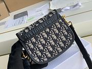 Dior Bobby Bag In Blue Oblique M8010 Size 18x14x5cm - 3