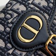 Dior Bobby Bag In Blue Oblique M8010 Size 18x14x5cm - 2