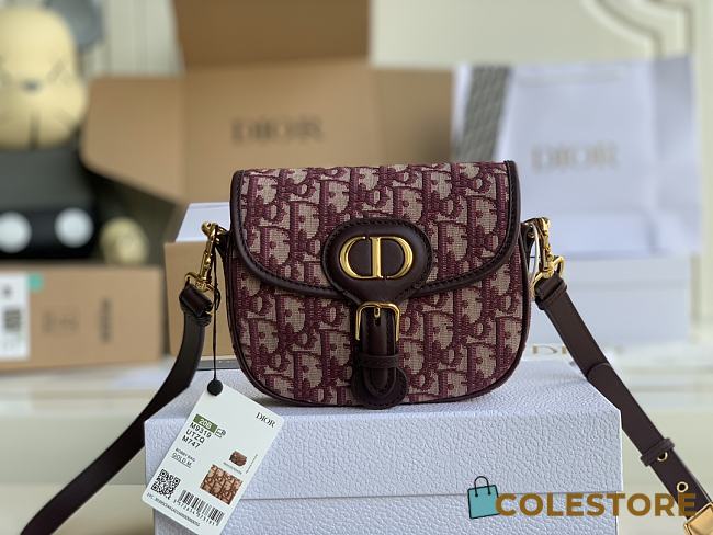 Dior Bobby Bag In Pink Oblique M8010 Size 18x14x5cm - 1