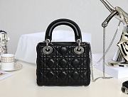 Lady Dior Mini Black Canage Lambskin M0505 Size 17cm - 6