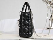 Lady Dior Mini Black Canage Lambskin M0505 Size 17cm - 5