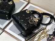 Lady Dior Mini Black Canage Lambskin With Gold Hardware M0505 Size 17cm - 5