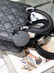 Lady Dior Mini Beige Canage Lambskin With Black Hardware M0505 Size 20x16.5x8cm - 4
