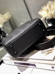 Lady Dior Mini Beige Canage Lambskin With Black Hardware M0505 Size 20x16.5x8cm - 5