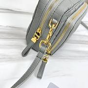 Dior Caro Double Pouch In Blue Grey S5037 Size 19x10.5x5cm - 3