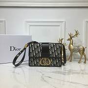 Dior 30 Montaigne Chain Bag In Blue Oblique M9208 Size 24×17×8cm - 1