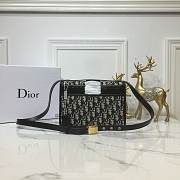 Dior 30 Montaigne Chain Bag In Blue Oblique M9208 Size 24×17×8cm - 6