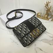 Dior 30 Montaigne Chain Bag In Blue Oblique M9208 Size 24×17×8cm - 4