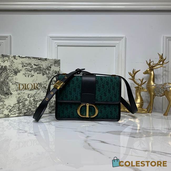 Dior 30 Montaigne Chain Bag In Green M9208 Size 24×17×8cm - 1