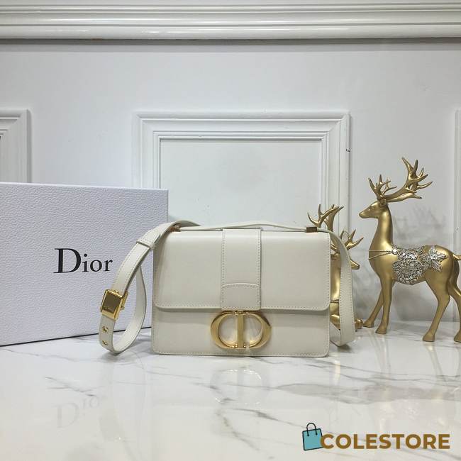 Dior 30 Montaigne Chain Bag In White M9208 Size 24×17×8cm - 1