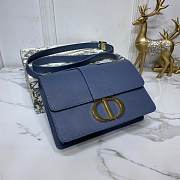 Dior 30 Montaigne Chain Bag In Navy Blue M9208 Size 24×17×8cm - 6