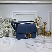 Dior 30 Montaigne Chain Bag In Navy Blue M9208 Size 24×17×8cm - 5