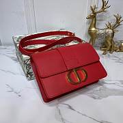 Dior 30 Montaigne Chain Bag In Red M9208 Size 24×17×8cm - 5