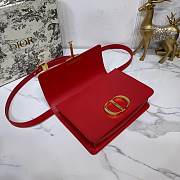 Dior 30 Montaigne Chain Bag In Red M9208 Size 24×17×8cm - 3