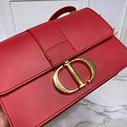 Dior 30 Montaigne Chain Bag In Red M9208 Size 24×17×8cm - 2