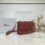 Dior 30 Montaigne Chain Bag In Wine M9208 Size 24×17×8cm - 4