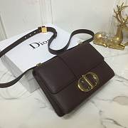 Dior 30 Montaigne Chain Bag In Dark Wine M9208 Size 24×17×8cm - 6