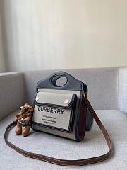 Burberry Mini Twon Tone Pocket Bag 80317 Size 23x7x18cm - 5