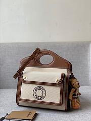 Burberry Mini Logo Pocket Bag In Brown 80317 Size 23x7x18cm - 2