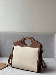 Burberry Mini Logo Pocket Bag In Brown 80317 Size 23x7x18cm - 3