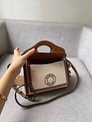 Burberry Mini Logo Pocket Bag In Brown 80317 Size 23x7x18cm - 5
