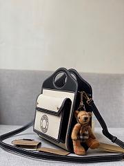 Burberry Mini Twon Tone Pocket Bag In Black 80317 Size 23x7x18cm - 5