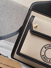 Burberry Mini Twon Tone Pocket Bag In Black 80317 Size 23x7x18cm - 4