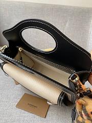 Burberry Mini Twon Tone Pocket Bag In Black 80317 Size 23x7x18cm - 3