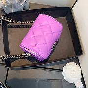 Chanel Mini Case Crossbody Bag in Purple AS1169 Size 19x12x9cm - 4