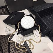 Chanel Pearl Round Clutch Calfskin Quilted Leather AP0999 Size 12x12x4.5cm - 6