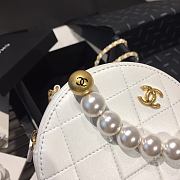 Chanel Pearl Round Clutch Calfskin Quilted Leather AP0999 Size 12x12x4.5cm - 4