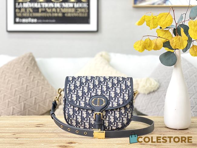 Dior Bobby Bag Blue Oblique M9320 Size 22x17x6cm - 1