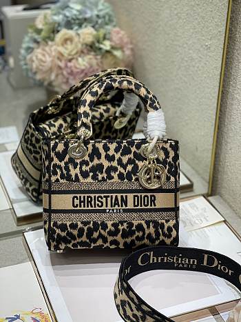 Dior Lady Dior D lite Mizza Embroidery M0565 Size 24cm