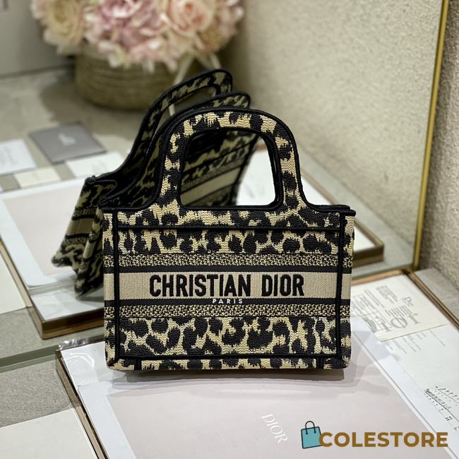 Dior Mini Bool Tote Multicolor Mizza Embroidery S5475 Size 25cm - 1