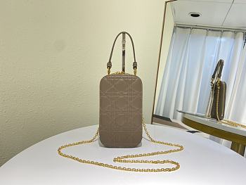 Lady Dior Phone Holder Cannage Lambskin S0872 