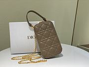 Lady Dior Phone Holder Cannage Lambskin S0872  - 5