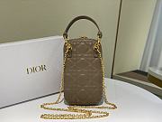 Lady Dior Phone Holder Cannage Lambskin S0872  - 4