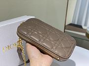 Lady Dior Phone Holder Cannage Lambskin S0872  - 3