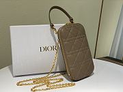 Lady Dior Phone Holder Cannage Lambskin S0872  - 2