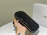 Lady Dior Phone Holder Cannage Lambskin In Black S0872  - 4