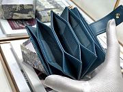 Lady Dior 5 Gusset Card Holder Black Patent Cannage Calfskin S0074 Size 10.5x 6x3 cm - 5