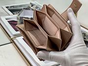 Lady Dior 5 Gusset Card Holder Beige Patent Cannage Calfskin S0074 Size 10.5x 6x3 cm - 5